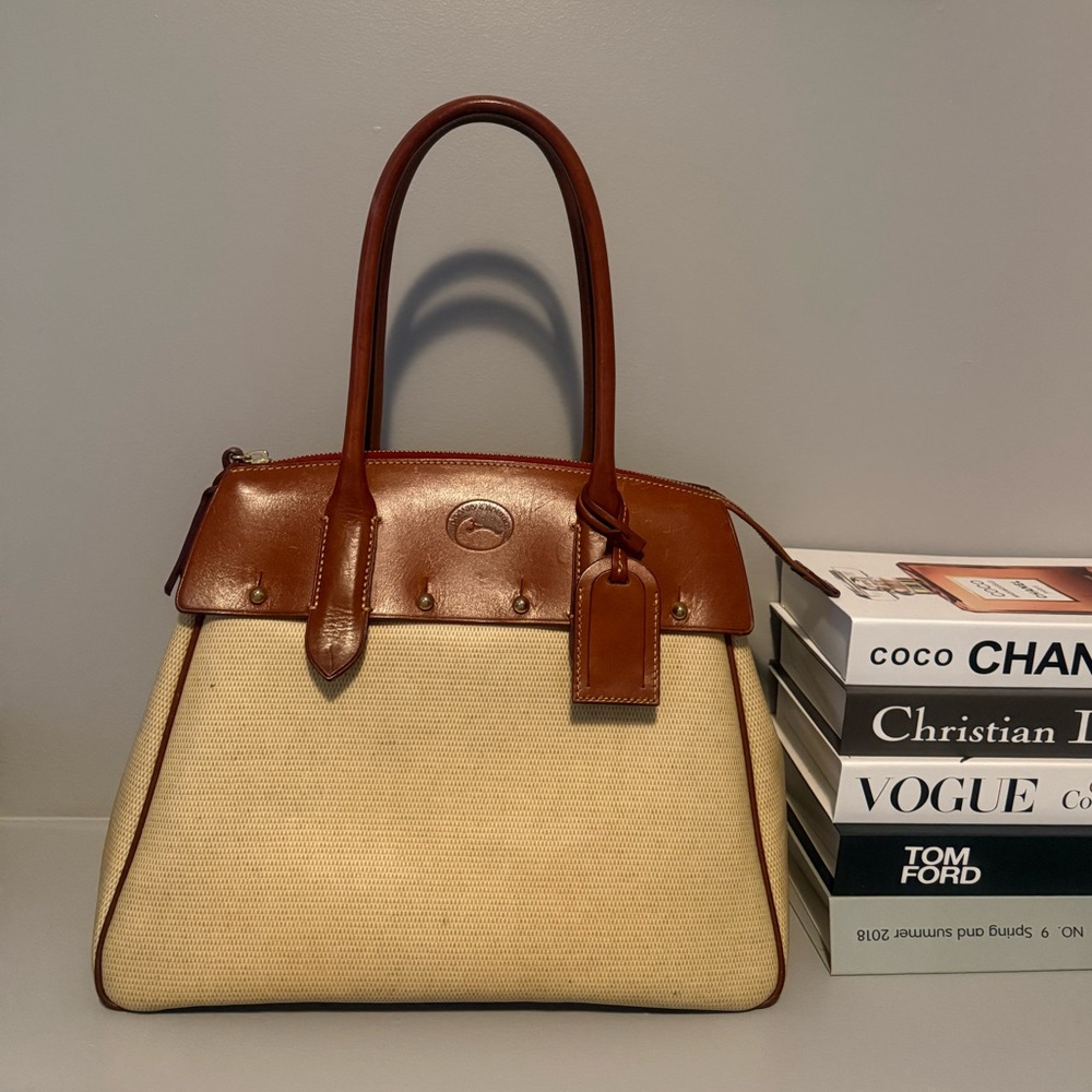 Rooney and Bourke Wilson Panama Tan and Brown leather satchel  large - Picture 4 of 14